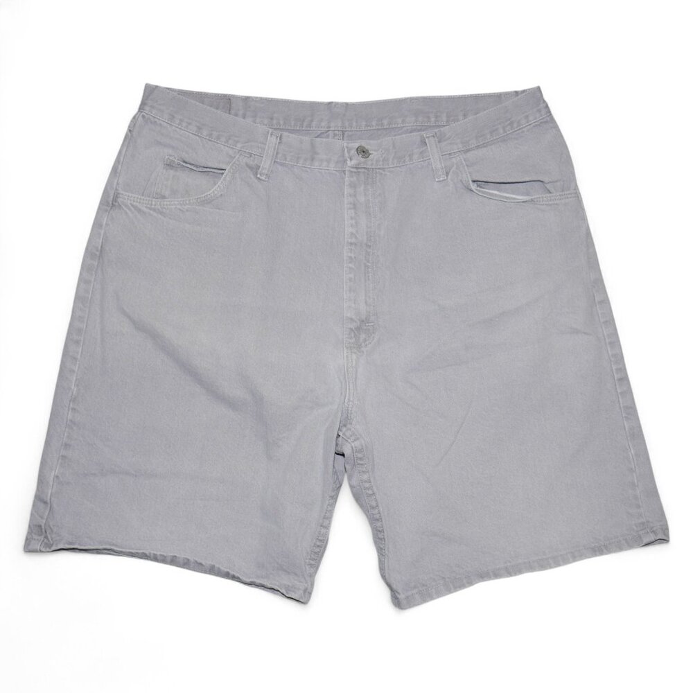 Wrangler Men’s Jean Shorts Size 38/40 Denim Jorts Loose Fit Baggy Vintage Gray